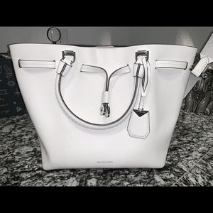 Barely used, white Michael Kors handbag